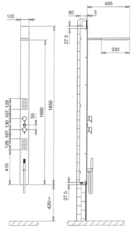 Fantini Acquatonica Suihkupaneeli