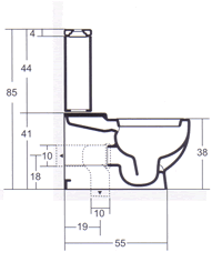 Axa Vaso Monoblocco WC-istuimet